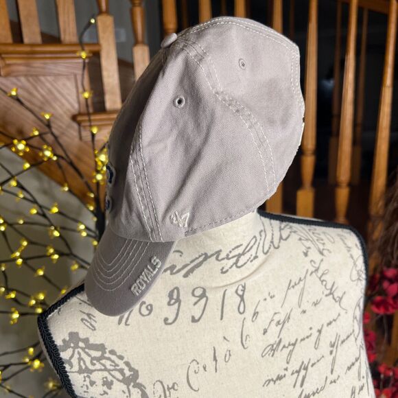 KC Royals Official MLB 47 Baseball Gray Blue Adjustable Back Hat Cap One Size - Picture 3 of 8